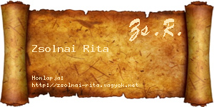 Zsolnai Rita névjegykártya